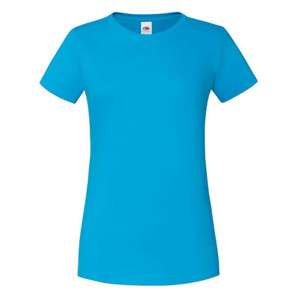 Fruit of the Loom Womens/Ladies Iconic 150 T-Shirt / Azure Blue - Picture 1 of 3